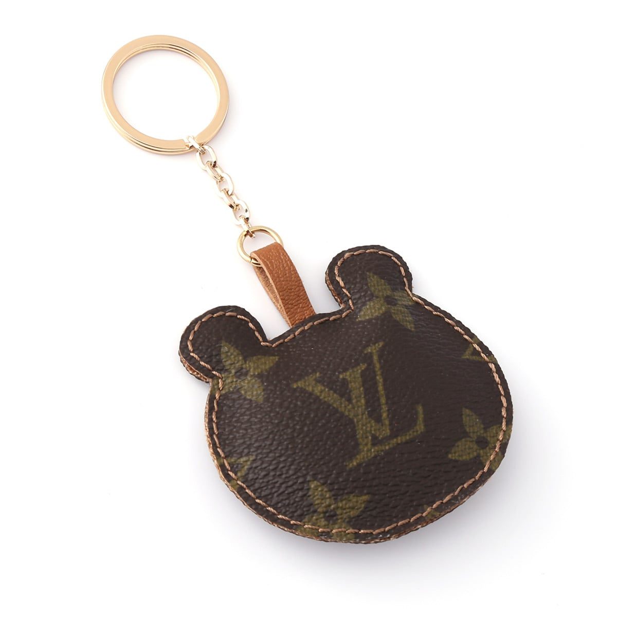 Upcycled Louis Vuitton Brown Bear Keychain - LingSense